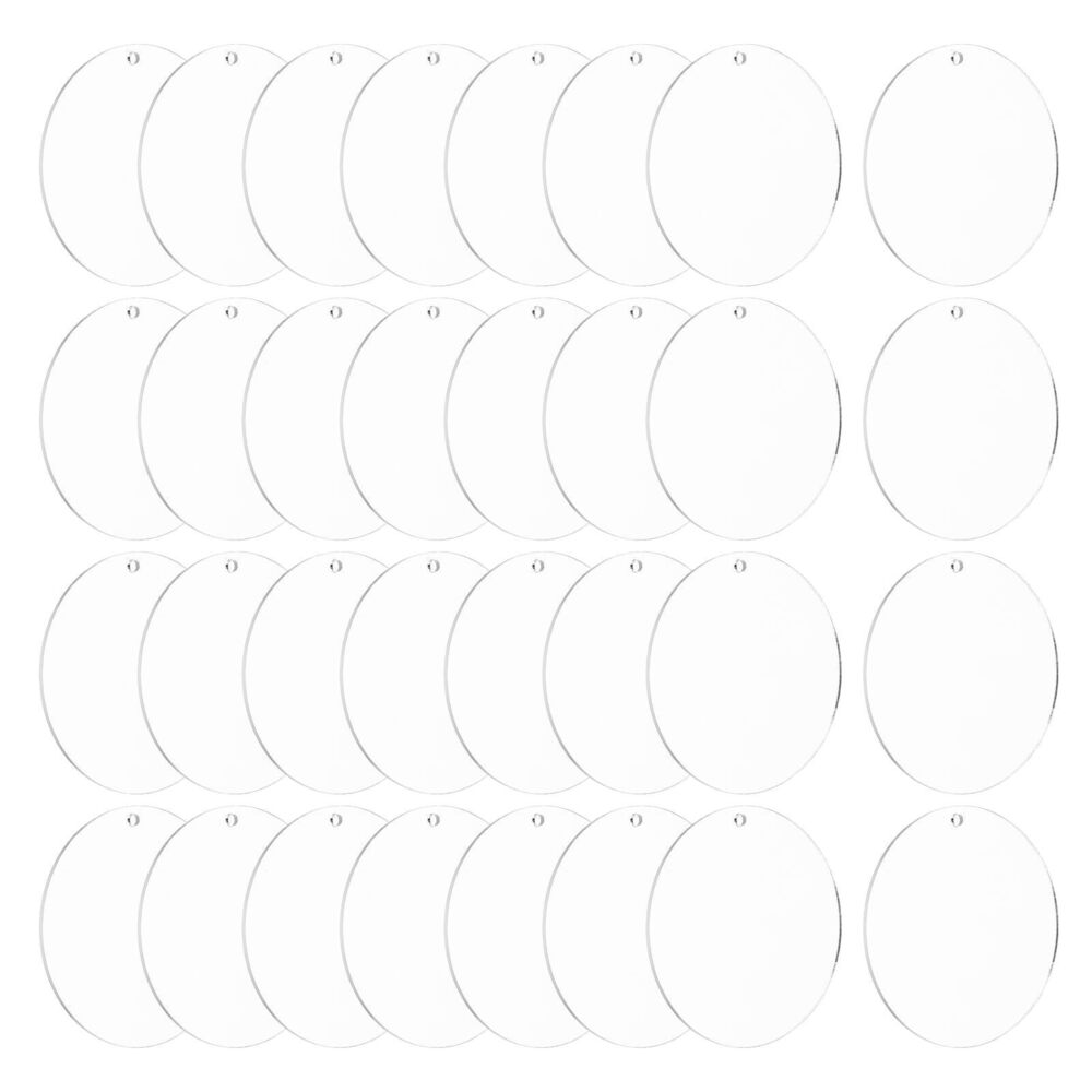 5470 Acrylic Keychain Blanks, 50Pcs 2.6 Inch Round Clear Acrylic Keychains